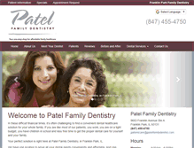 Tablet Screenshot of patelfamilydentist.com